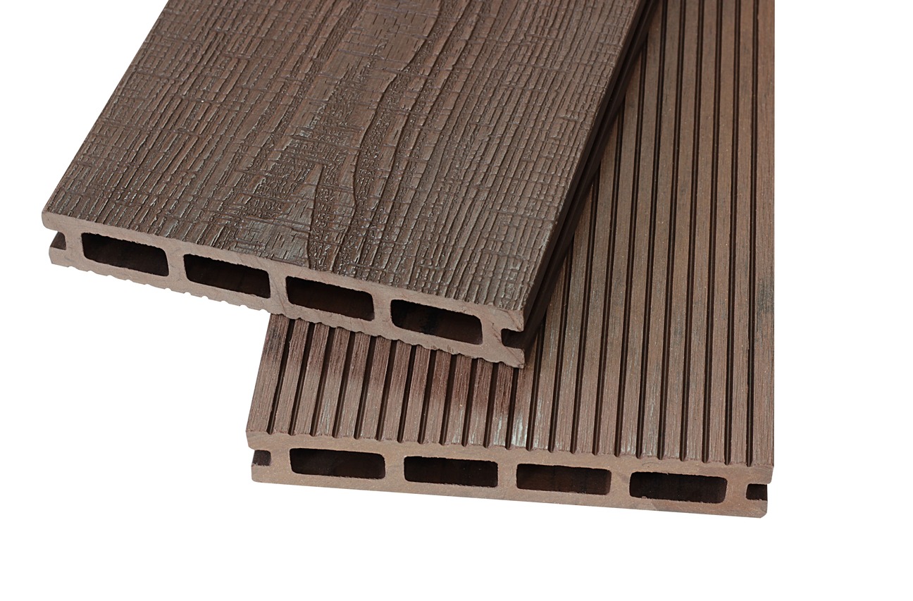 Террасная доска Nextwood Vintage 146х24х3000 Multicolor Coffee (3D + вельвет)